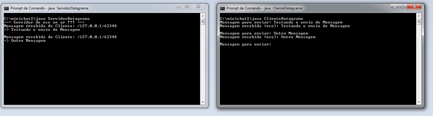 Enviando e Recebendo dados via Socket